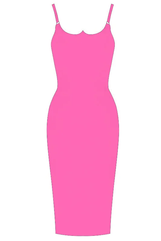 Amber Bandage Dress - Hot Pink