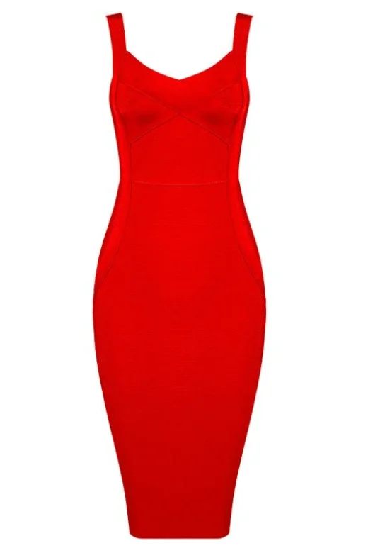 Freya Bandage Dress - Lipstick Red