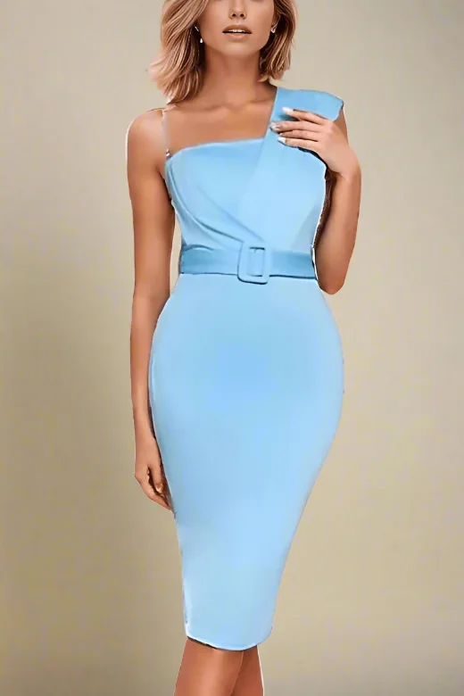 Ione Bandage Midi Dress - Sky Blue