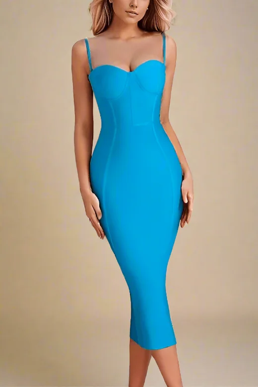 Lina Bandage Midi Dress - Sky Blue