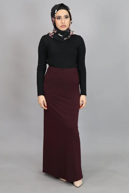 Mahogany Spandex Maxi Skirt