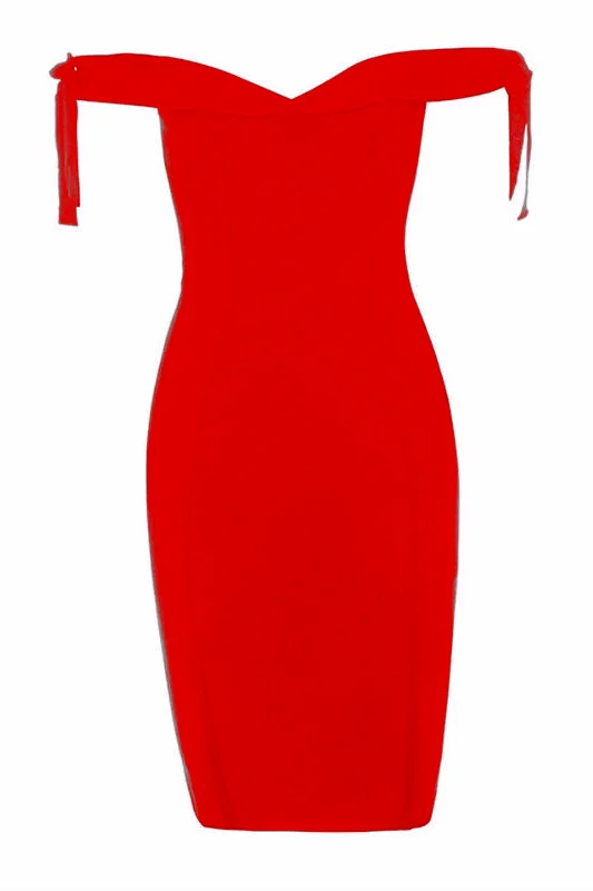 Penelope Bandage Mini Dress - Lipstick Red