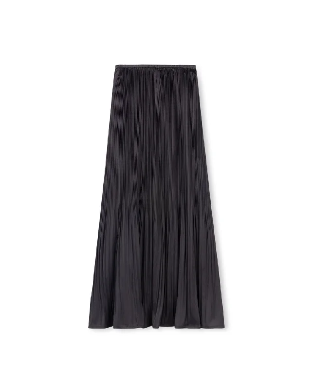 Satin Flowy Maxi Skirt