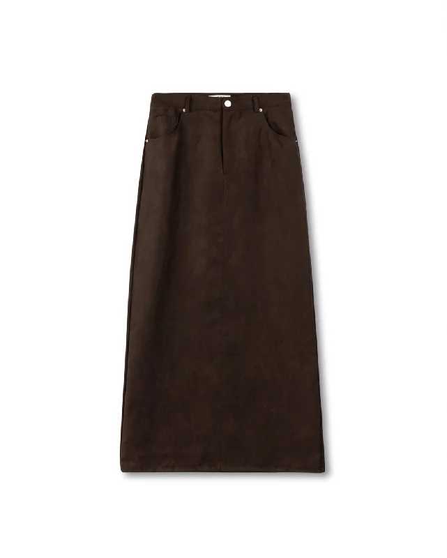 Suede Maxi Skirt