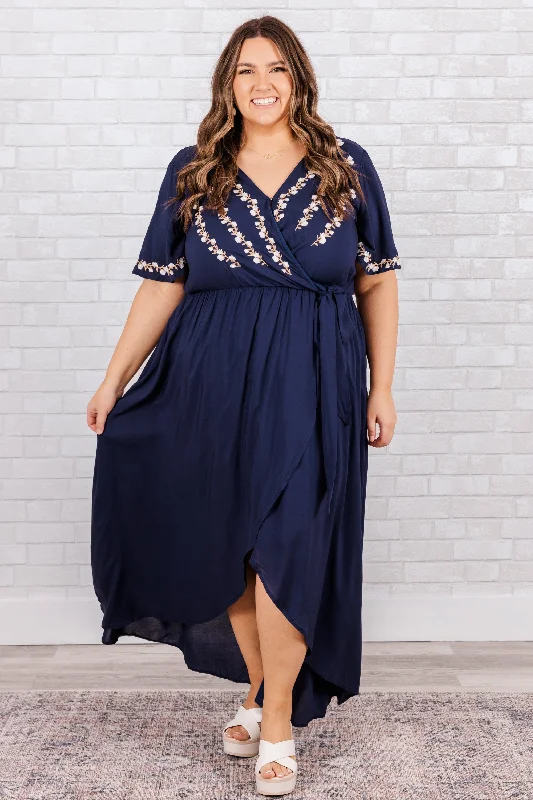 Best Born To Be Free Dress, Navy