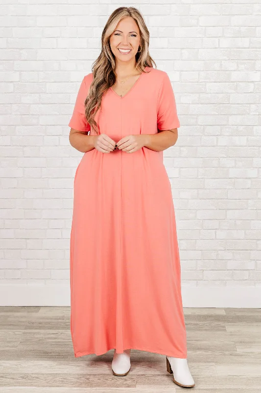 Makin' Waves Maxi Dress, Ash Rose