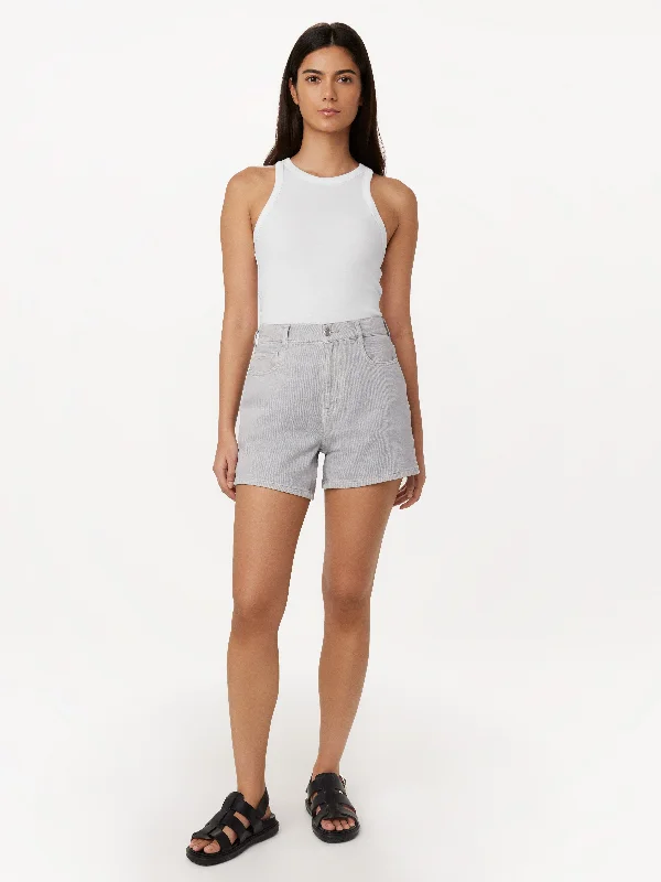 The Courtney Loose Denim Short in Vintage Grey