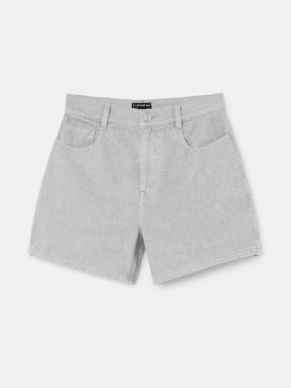 The Courtney Loose Denim Short in Vintage Grey