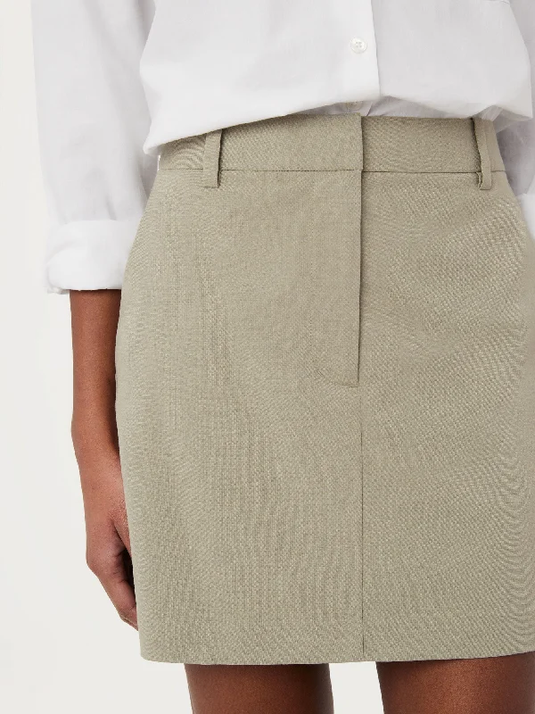 The Mini Skirt in Light Khaki