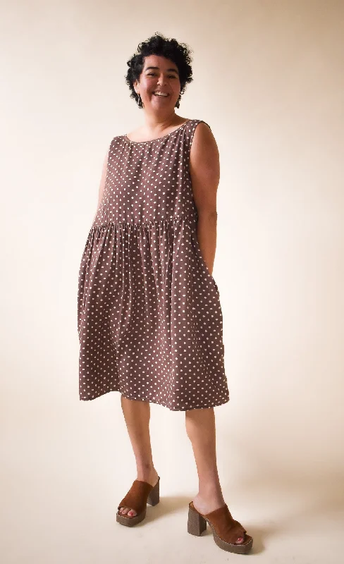 Meredith Dress in Brown Dot * ONLY THREE LEFT!!!*