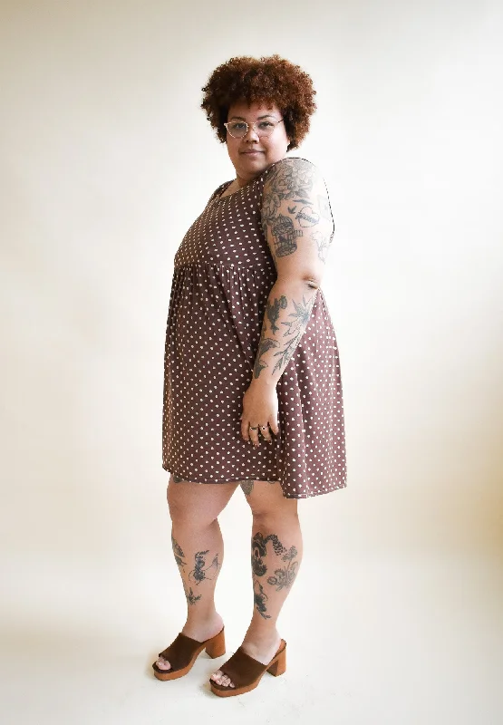 Meredith Dress in Brown Dot * ONLY THREE LEFT!!!*