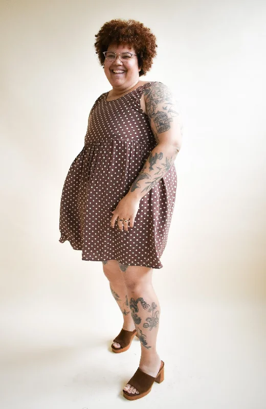 Meredith Dress in Brown Dot * ONLY THREE LEFT!!!*