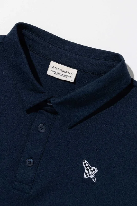 Checkered Spaceship Polo Men