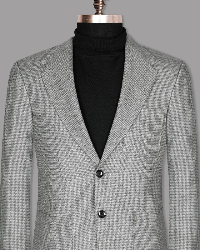 Aluminum Grey Houndstooth Sport Blazer