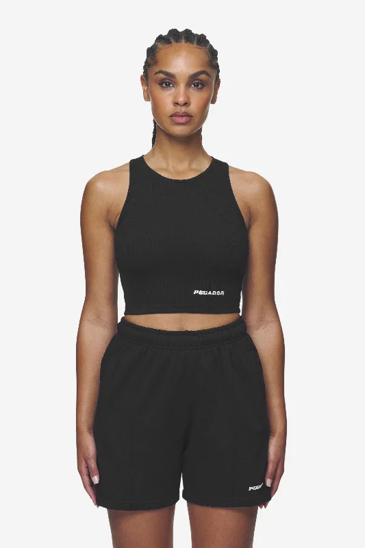 Ayla Crop Top Black White