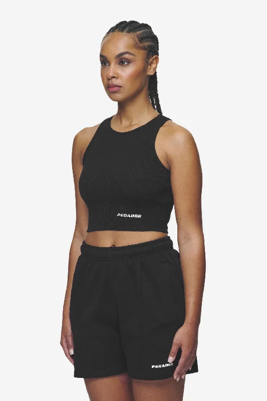 Ayla Crop Top Black White