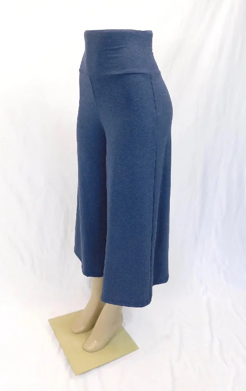 Bamboo Xtra Wide Long 25"" Capri Pant Mid-Weight - Heather Lake - F24