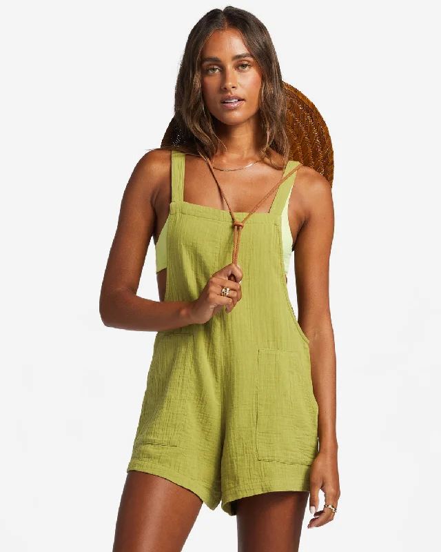 Beach Crush Romper - Seaweed