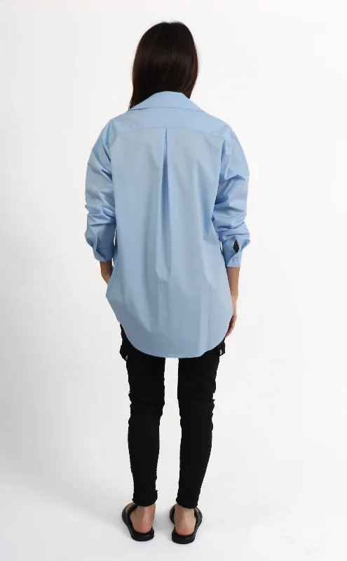 Blue Riri Boyfriend Button Down Shirt