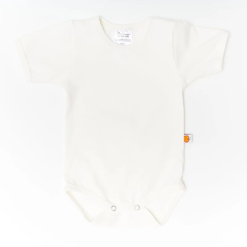 Short-sleeve baby body ""Ecru""