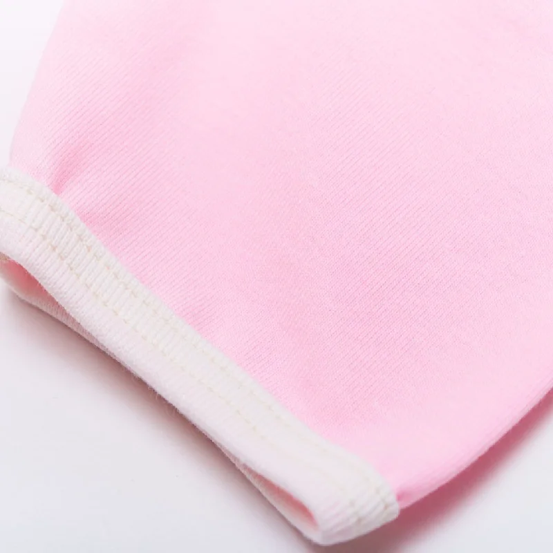 Short-sleeve baby body ""Light Pink/Ecru""