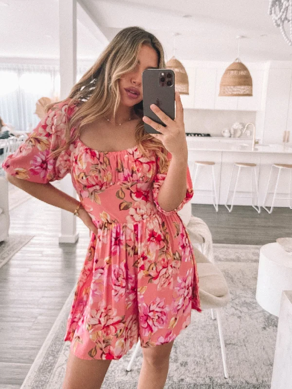 Carolana Playsuit - Peach Blossom