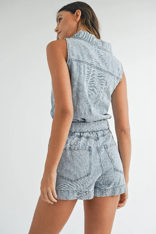 Casual Daze Denim Romper