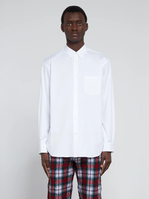 CDG Shirt Forever - Classic Fit Woven Cotton Shirt - (White)