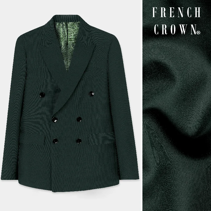 Celtic Green Wool Rich Double Breasted Blazer