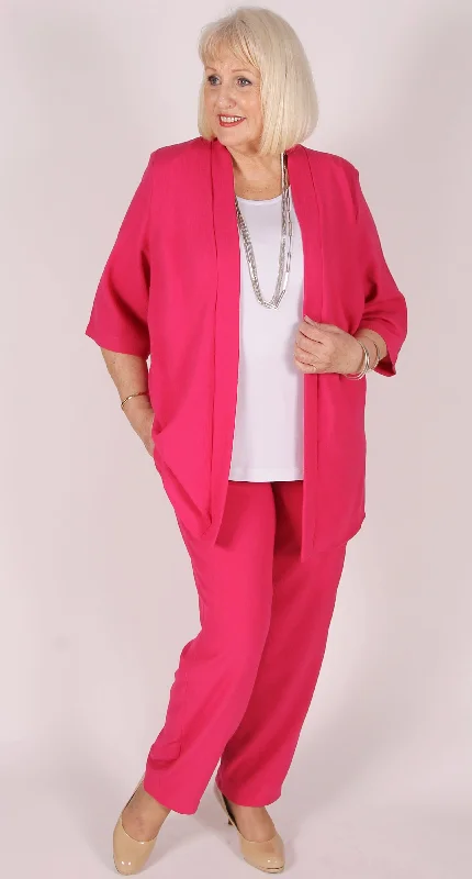 Classic Edge to Edge Jacket Pink Crinkle