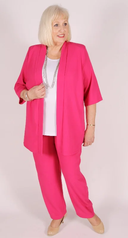 Classic Edge to Edge Jacket Pink Crinkle