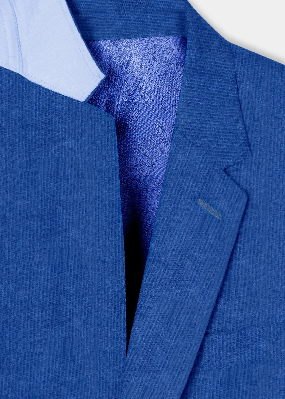 Cobalt Blue Corduroy Premium Cotton Blazer