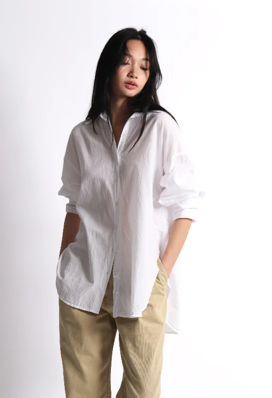 White Redondo Lightweight Button Down Shirt