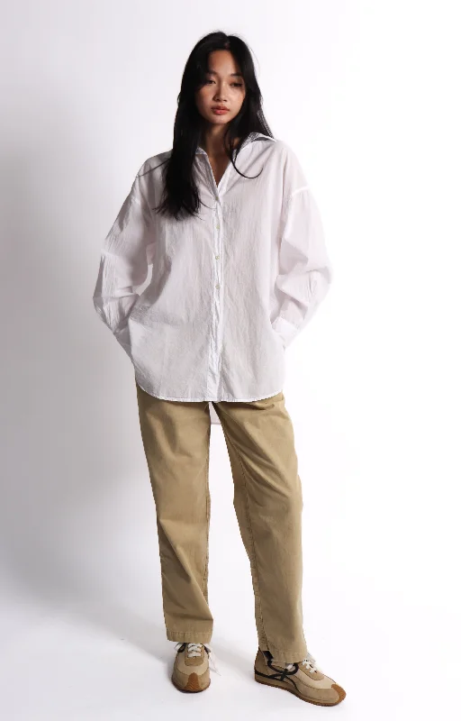 White Redondo Lightweight Button Down Shirt