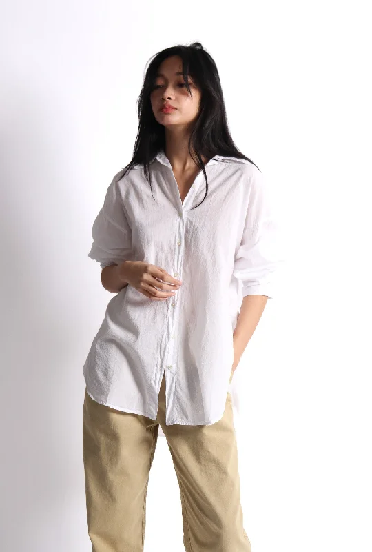 White Redondo Lightweight Button Down Shirt