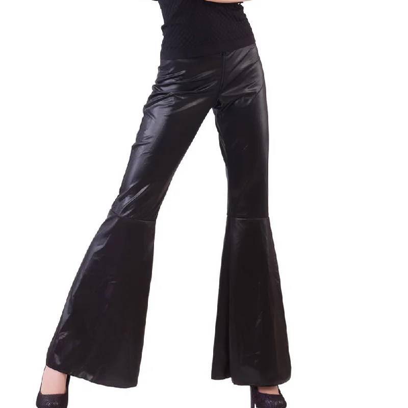 Women's Leather Flare Pants - Susy 2