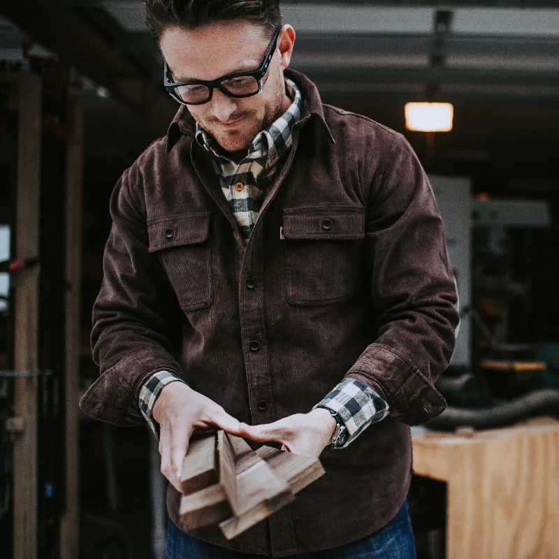 Bradford Corduroy Shirt Jac | Brown