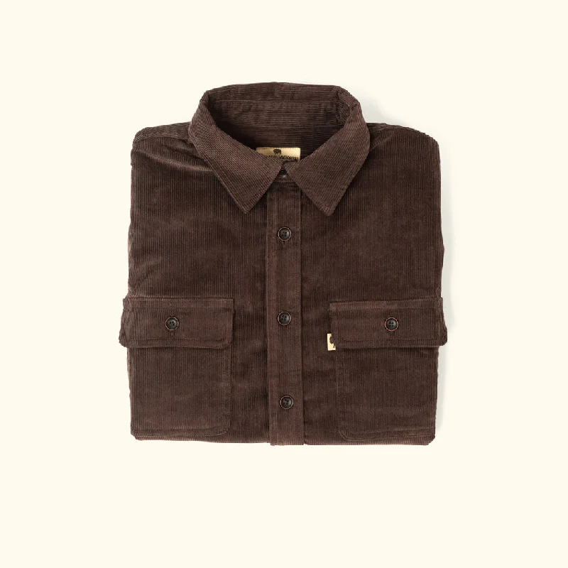 Bradford Corduroy Shirt Jac | Brown