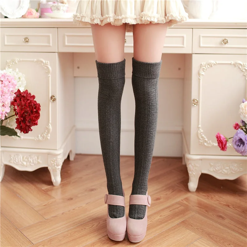 Cute thick stockings over knee socks YV2492