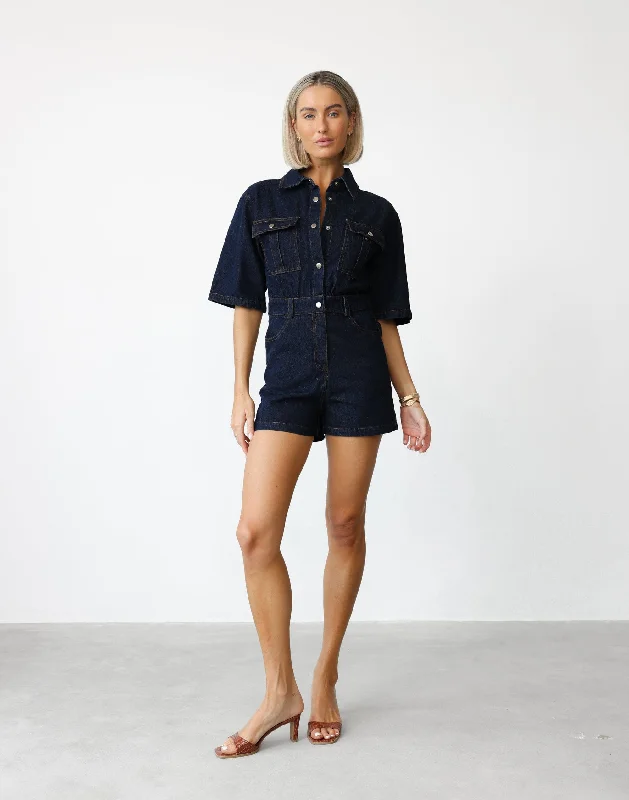 Darcy Playsuit (Dark Denim)