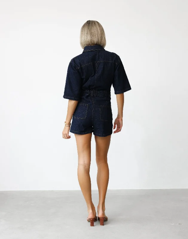 Darcy Playsuit (Dark Denim)