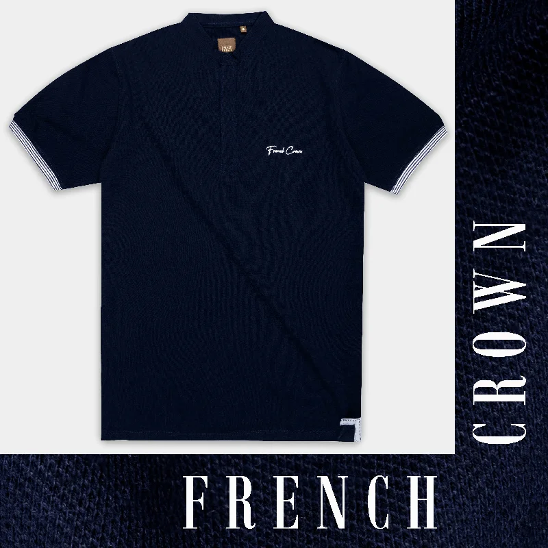 Ebony Blue Premium Cotton Pique Polo