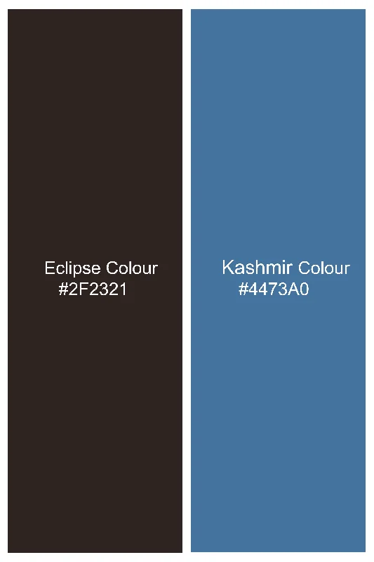 Eclipse Brown with Kashmir Blue Striped Wool Blend Suit