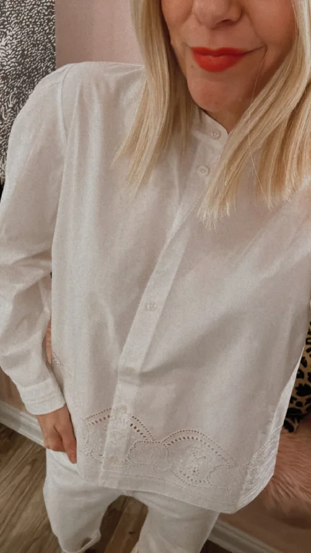 Embroidered Long Sleeve Shirt