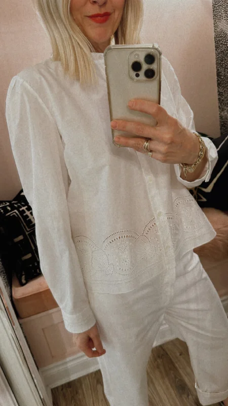 Embroidered Long Sleeve Shirt