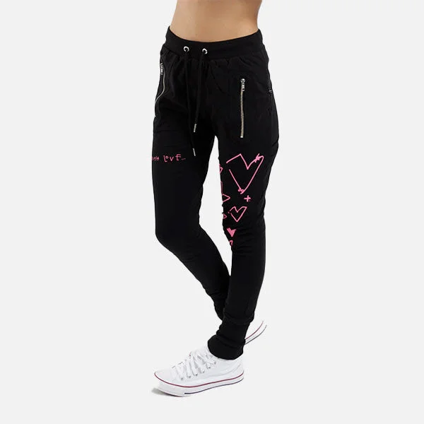 Federation Escape Trackies With Love - Black/Hot Pink