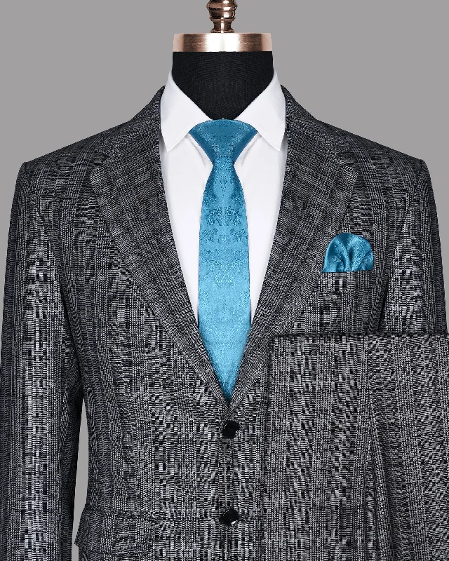 Fossil Grey Plaid Suit