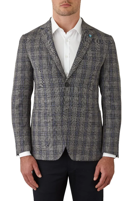 Gibson - Electron Jacket - Grey/Cobalt Check