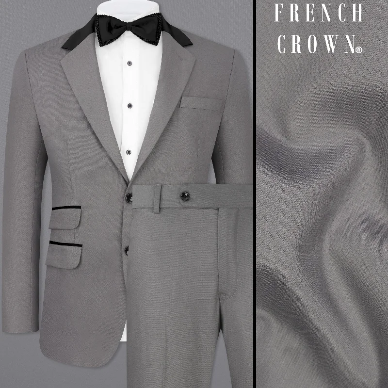 Granite Gray Single Breasted Designer Suit