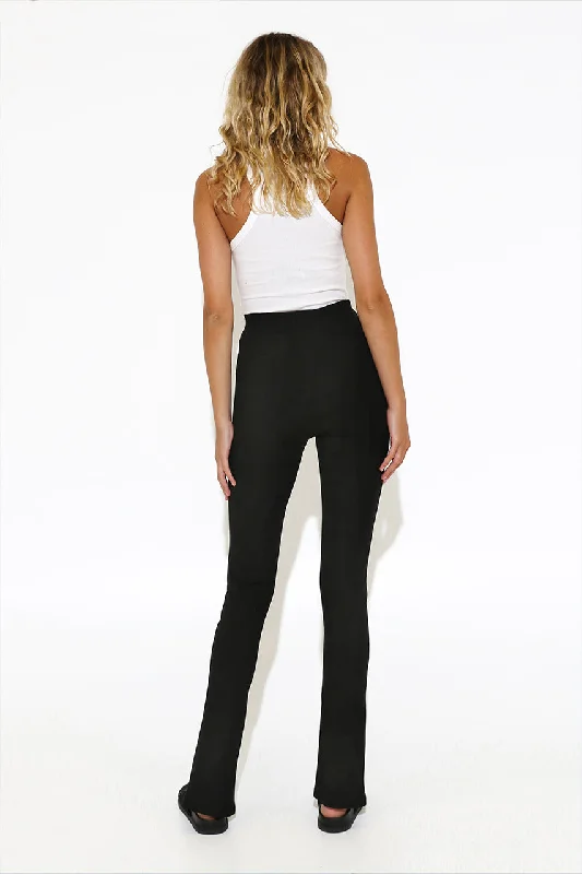 Henley Zip Pant l Black